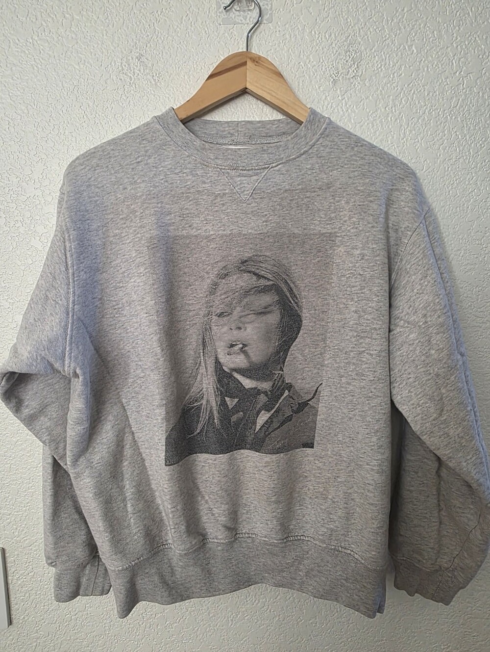 Anine Bing Ramona Graphic Sweatshirt Small Grey